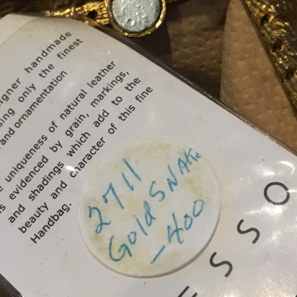 Besso Gold Snakeskin Bag Brand new with Tags - Picture 7 of 8